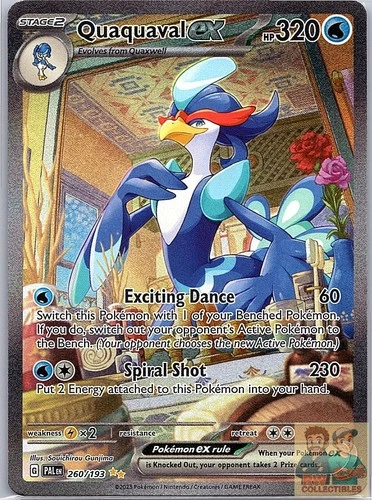 Quaquaval ex 260/193 Special Illustration Rare Paldea Evolved Pokemon Near Mint