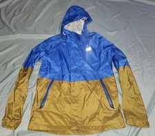Rei Rain Jacket Blue Brown Kids Women's Size Large 14-16
