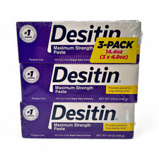 Desitin Maximum Strength Diaper Rash Ointment Paste 4.8 oz 3-Pack