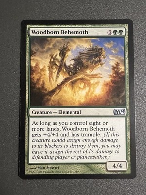 MTG - Woodborn Behemoth - M14 - #203 - LP - Green - Regular