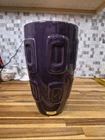 Purple Haeger Pottery Flower Vase 10.5” Tall Made In 2001 Pattern 628-48