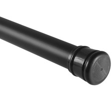Design House 582783 36" -63" Adjustable Tension Shower Curtain - Black