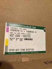 Hibs v Hibs Ticket Football Aid Match 16/4/2003