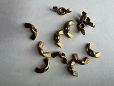 BRASS WING NUTS. 1/4-20 , 12 PCS. NEW-NOS