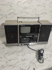 1985 Emerson XLC-555 Boombox Television Cassette Tape Radio TV  Vtg 