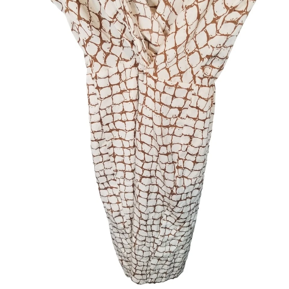 Classiques Entier Silk Dress Faux Wrap Dress Knee Length Dress Women 4 Ivory  - Image 4 of 4