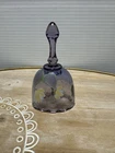 Fenton Purple Bell Hand Painted Signed w/sticker