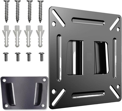 1SET Monitor Wandhalterung - Ultra Slim Fixed Halterung - Kompatibel Schwarz 
