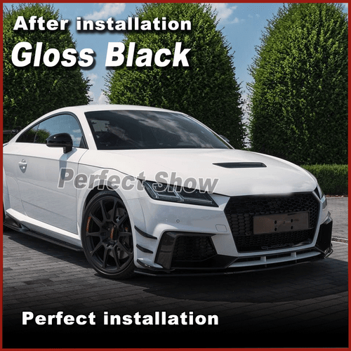 Fit for Audi TT RS TTRS 2016-2018 Gloss Black Front Bumper Fins Canards Splitter - Bild 4 von 10