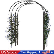 Garden Arch Trellis for Climbing Plants Outdoor Metal Arched Arbor Vines Trellis