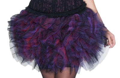 mehrlagiger Rock Tutu lila Petticoat Kostüm Halloween Karneval Ballett Tanzen