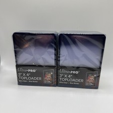Ultra Pro 3X4 BLUE BORDER Toploaders 35pt 2 Packs of 25 for Standard Sized Cards