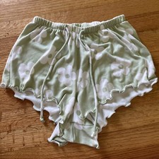 Gilly Hicks Pyjama Shorts, Size XS, Green Flower, Cloud