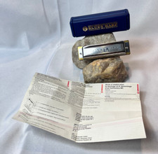Hohner MS F Blues Harp Harmonica Germany In Box With Papers In Plastic Case