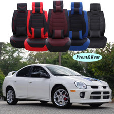 25-seater Front Rear Car Seat Covers Pu Leather Full Set Cushion For Dodge Neon