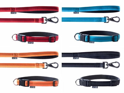 HAPPET Hundehalsband Halsband mit Leine SET Welpenhalsband Welpen Hunde Soft bunt