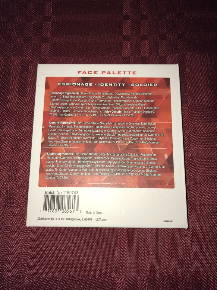 Ulta Beauty X Marvel Black Widow Face Trio Palette Blush Highlighter & Bronzer  - Image 4 of 4