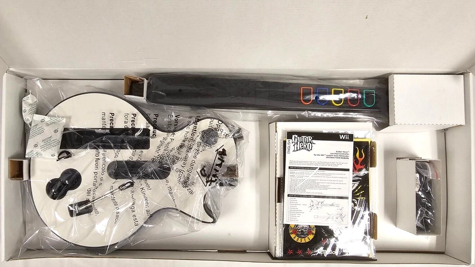 New Open Box Guitar Hero Wireless White Les Paul Guitar Controller Nintendo Wii - Image 4 of 4