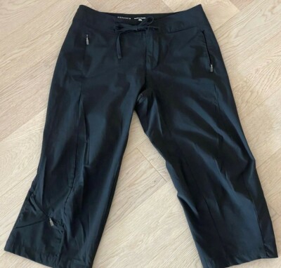 Mountain Hardwear Ellinor Drawstring Climbing Capri Pants Black Wms Sz 6 EUC