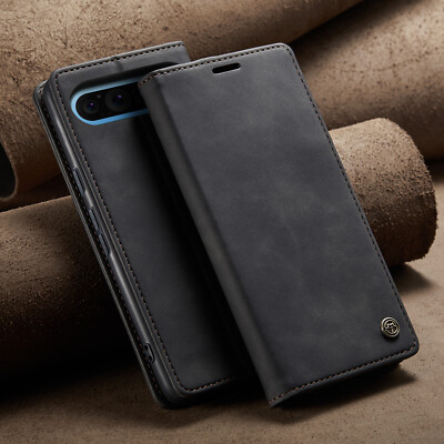 For Google Pixel 6/7/8/9/10 Pro XL Retro Leather Card Wallet Case Stand Cover