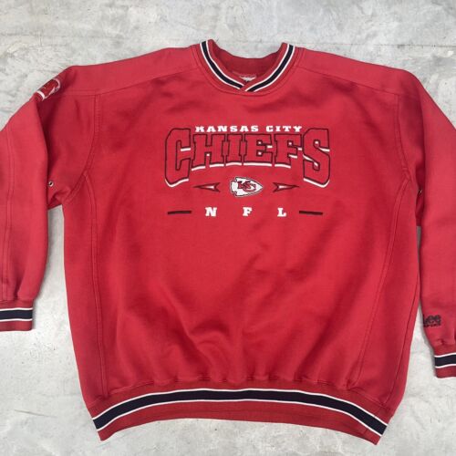 Vintage 90s Kansas City Chiefs Lee Sport Size 2XL Sweatshirt Crewneck Red - Picture 1 of 6