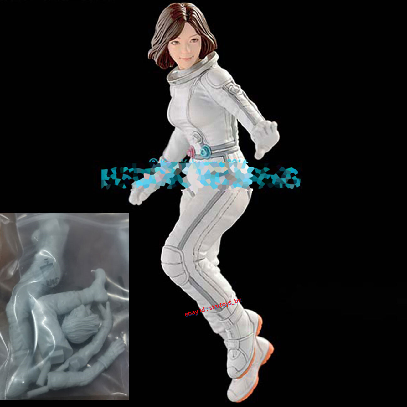 Unpainted 1/20 Resin Female Astronaut Model Kit Unassembled GK Garage Kit Figure