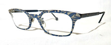 l.a. Eyeworks Santo NEW NOS eyeglass frames Blue etch patterned 417 , FRAMES