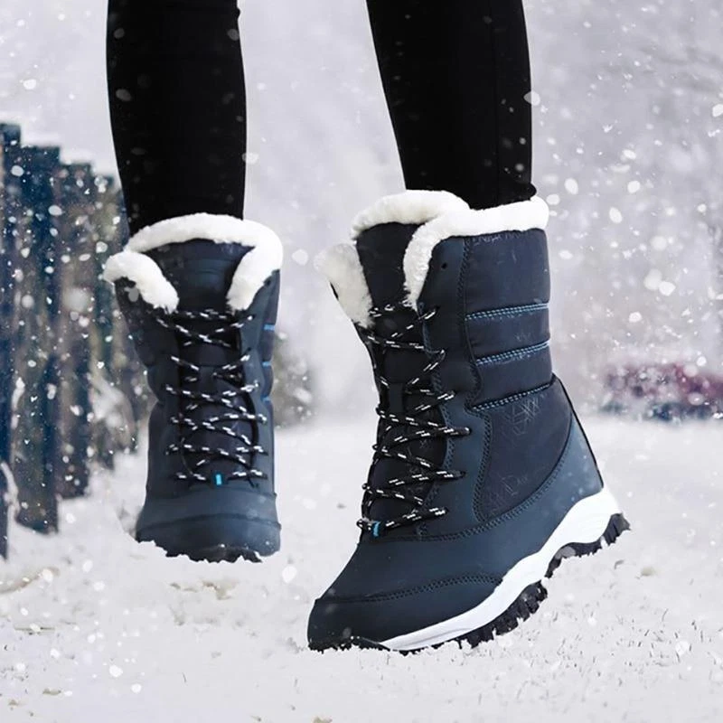 Botines de Mujer Zapatos de Plataforma Botas Invierno Calzado Para Nieve Agua | eBay