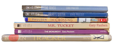 Gary Paulsen Book Lot Mr Tucket Brians Winter River Tracker Monument Crossing