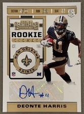 2019 Panini Contenders - Deonte Harris Rookie Ticket - Auto RC No. 152 - Saints