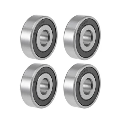 UXCELL 4pcs 6202-16-2RS Ball Bearings Z2 16x35x11mm Double Sealed Chrome Steel