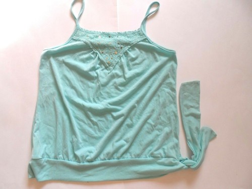 ZOEY Girl's Spaghetti Strap Tank Top, Blue or Magenta Pink, Sizes: M, L, XL () - Picture 6 of 8