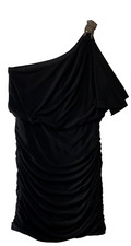 City Studio One Rhinestone Shoulder Bodycon Black Cocktail/Party Dress Size L