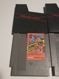 Nintendo Donkey Kong Classics and DK 3 Lot Authentic Genuine Games for NES