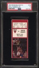 PSA 5 - MICHAEL JORDAN 50 POINTS 1992 NBA CHICAGO BULLS TICKET STUB - MARCH 24 PSA 5 - MICHAEL JORDAN 50 POINTS 1992 NBA CHICAGO BULLS TICKET STUB - MARCH 24