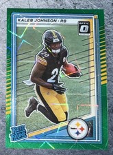 2025 Panini Donruss Optic [Rated Rookie Green Prizm] #232 Kaleb Johnson Steelers