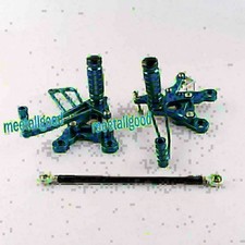 Fußrastenpedal Aluminium verstellbar Fußrastenanlage für Honda CBR900 93-99 Blau