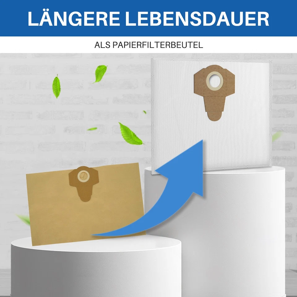 für Einhell TC-VC1820S Beutel Staubsaugerbeutel 25L Kompatibel mit RT-VC 1525 SA - Bild 3 von 4