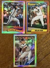 1999 TOPPS FINEST NOLAN RYAN REPRINT REFRACTOR SP CARD LOT OF 3 READ DESC