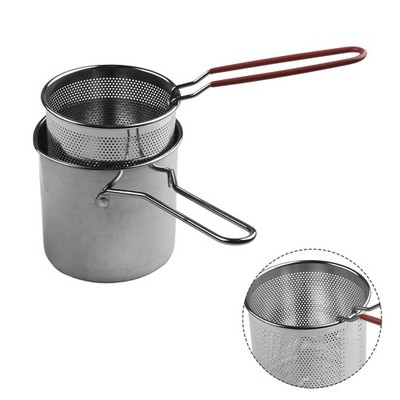 Robustes und einfach zu bedienendes Edelstahl-Fritteusenset ideal zum Braten von Fleisch