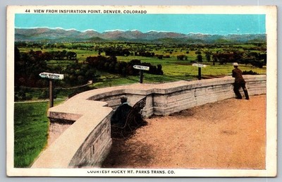 View from Inspiration Point. Denver Colorado Postcard