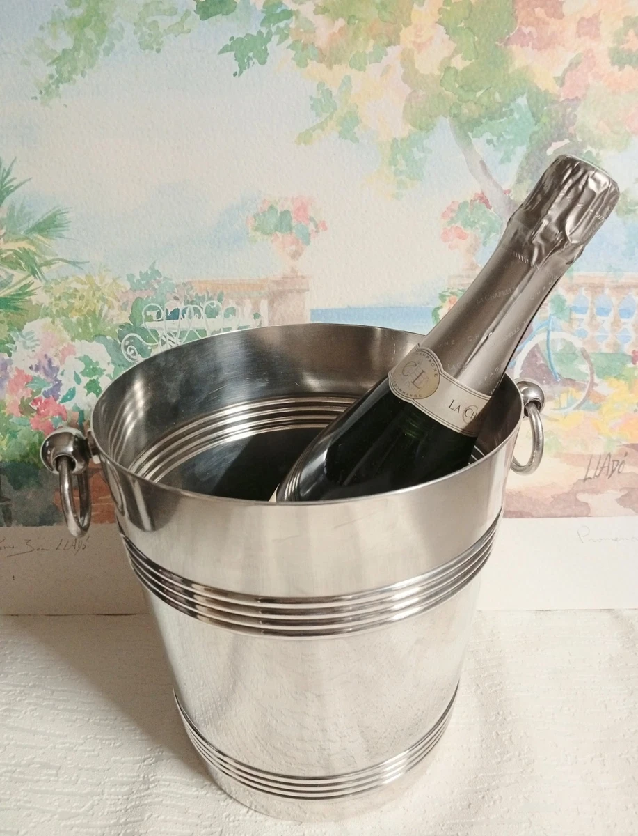 Seau à Champagne FOLIO CHRISTOFLE Vintage - Plaqué Argent, Parfait état