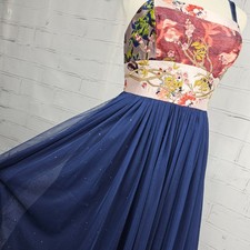 Anthropologie Moulinette Soeurs Floral Navy Knee Dress 4P Fit Flare Event