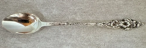 RARE ORIGINAL OLD REED & BARTON LES SIX FLEURS STERLING 7" PARFAIT SPOON