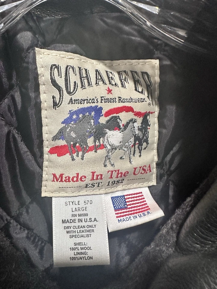 Schaefer Outfitter Men’s Summit Jacket Style 570 Size L Wool Bomber Coat - Image 2 of 4