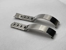 Vintage NOS ORD Style 14mm Ends SS 2 Piece Watch Band-Fits Regular & Wire Lugs