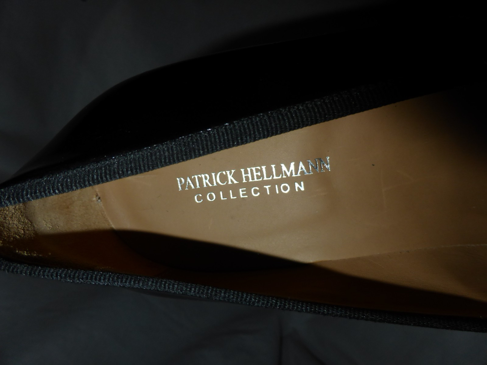 PATRICK HELLMANN MEN BLACK PPATENT LEATHER SLIP O… - image 8