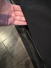 Central Park West Bloomingdales Black Wide Leg Leather Stripe Size Small $147 — photo 3