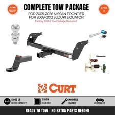 Curt Class 3 Tow Package Hitch Wiring Ball-mount Ball For 05-26 Frontier