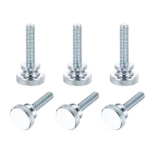 M8 x 34mm 6Pcs Knurled Thumb Screws with Shoulder Grip Knobs for TV Monitor